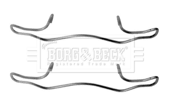 BORG & BECK Комплектующие, колодки дискового тормоза BBK1180